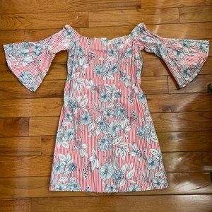 Floral Dress with Bell Sleeves